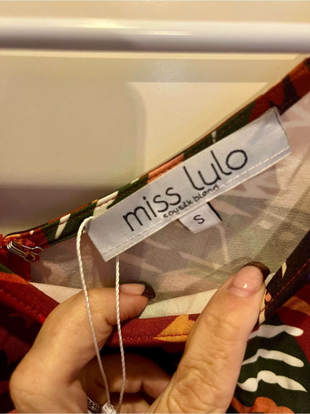 Miss Lulo Red/Brown/Green Dragons Dress